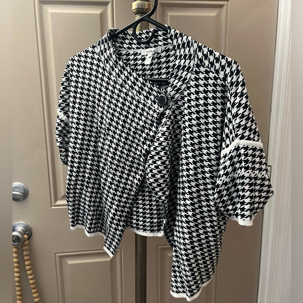 max mara houndstooth shirt with button
